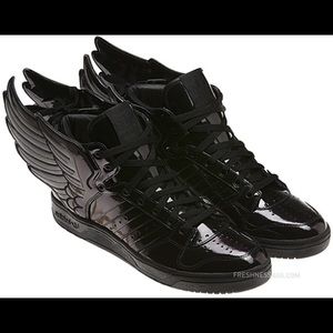Jeremy Scott x adidas black patent 2.0 wings JS